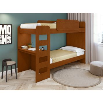 CAMA BELICHE 0,90 OLGA C/ LED - FRASSINO
